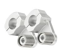 For Universal CRF YZF Dirt Bike 22mm 28mm Motorcycle Handlebar Clamps Riser 5.5cm Height Bars Clamp 2 Inch Pivoting(Silver)