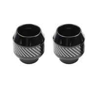 For Universal Motorcycle Crash Protector Scooter Wheel Front Fork Frame Falling Protection Pads 2Pcs Aluminum Alloy Motorcycle Foot Pegs(Black)