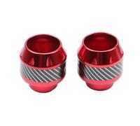 For Universal Motorcycle Crash Protector Scooter Wheel Front Fork Frame Falling Protection Pads 2Pcs Aluminum Alloy Motorcycle Foot Pegs(RED)