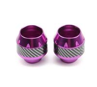 For Universal Motorcycle Crash Protector Scooter Wheel Front Fork Frame Falling Protection Pads 2Pcs Aluminum Alloy Motorcycle Foot Pegs(PURPLE)