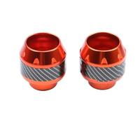 For Universal Motorcycle Crash Protector Scooter Wheel Front Fork Frame Falling Protection Pads 2Pcs Aluminum Alloy Motorcycle Foot Pegs(Orange)