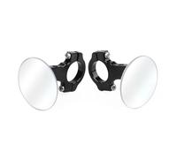 For Universal Rearview Mirror Wide For Vision Convex Motorcycle Handlebar Mount Rear Side Mirror Blind Spot Rimless 360 Degree Rotation Motorcycle Rearview Mirror(1 Pair For 22mm Bar)