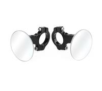 For Universal Rearview Mirror Wide For Vision Convex Motorcycle Handlebar Mount Rear Side Mirror Blind Spot Rimless 360 Degree Rotation Motorcycle Rearview Mirror(2 Pairs For 25mm Bar)