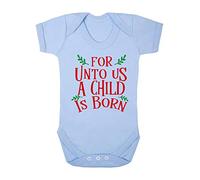 for Unto us a Child is Born [BCX] Baby Grow Vest, 0-3 Months, Pastel Blue