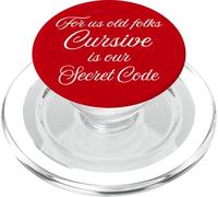 For Us Old Folks Cursive Is Our Secret Code Retro Fun PopSockets PopGrip for MagSafe