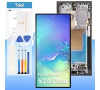 [for US Version] Screen Replacement for Samsung Galaxy S24 Ultra SM-S928B SM-S928U SM-S928A LCD Display Touch Digitizer Assembly(Black with Frame,Support Fingerprint)