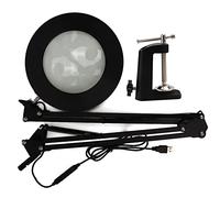 for USB, for Clip On Magnifier Lamp, for Tattoo, Foldable 5X Magnifying Glass, Led Lamp, for Home, Beauty Salon (Black)