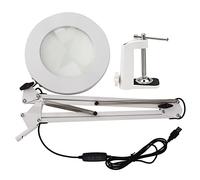 for USB, for Clip On Magnifier Lamp, for Tattoo, Foldable 5X Magnifying Glass, Led Lamp, for Home, Beauty Salon (White)