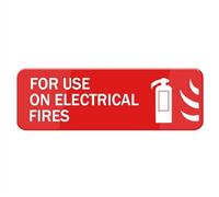For Use On Electrical Fires Sign For House/Office,Signs For Home,Thick Metal Tin Self-Adhesive Modern Design Door Sign Home Decor Sign Accessories Door Or Wall 4×16 Inch
