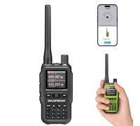 For UV-5R Two Way Radio, 5R MINI Dual Band Amateur Radio Ham Radio, 999 Channels, Bluetooth Programmable, AM/FM Receiver, Long Range Rechargeable Handheld Walkie Talkies (gray)