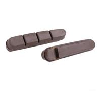 for v-brake Pads for Carbon Rims 54mm Blue Brown Set for v-brake | Compounded rubber formula, reduces carbon rim wear, 51mm blue pads, smooth braking, road bike optimized(Brown 54mm)
