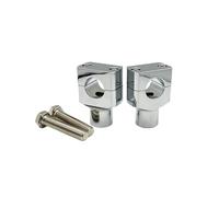 For V-Star 650 For Shadow For VTX For Valkyrie Motorcycle 7/8" 1" Handlebar Riser Clamp Aluminum 22mm 25mm Handlebars Black/Chrome Handle Bar Risers(25MM Chrome)