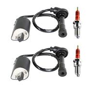 For V Star 650 For XVS650 For Custom For Classic For Silverado / 2x Ignition Coil Spark Plug 4VR-82320-00 4VW-82370-00-00 Motorcycle Ignition System
