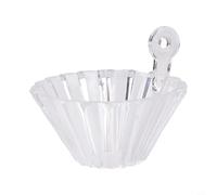 for v60 Filter Paper Presser PC Tool for Pour Over Heat Resistant PC Coffee Filter Helper for v60 Size Ergonomic Dripper Insert Tool for for v60 02 Filters Transparent Filter Shape Retainer for for