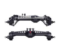 For Vanquish VS4-10 For Phoenix F10 For LCG 1/10 RC Car Crawler For Chassis Upgrade Parts Front And Rear Aluminum Portal Axle Complete Set RC Axles(Black,1Set)