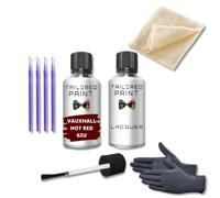 For Vauxhall Astra 2015 - Present Touch Up Paint Repair Kit Scratch Stone Chip Fix (Hot Red G1R Touch Up Paint Pen + Lacquer)