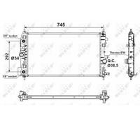 FOR VAUXHALL ASTRA J 1.6 09 to 15 6 Speed ATM Radiator 1300306 13311079
