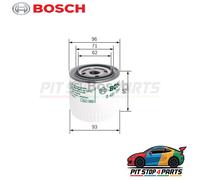 For Vauxhall Brava Oil Filter Bosch 0451103260 96 mm High Performance 1991-1994
