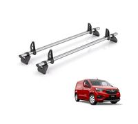 Rhino Roof Rack for Vauxhall Combo (2018+) 2x Steel Roof Bars [Only Fits Long (L2) Wheelbase] - Kammbar Fleet - GC2FL