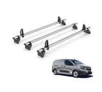 Rhino Roof Rack for Vauxhall Combo (2018+) 3x Steel Roof Bars [Only Fits Long (L2) Wheelbase] - Kammbar Fleet - GC3FL