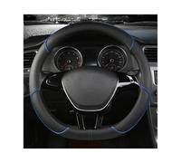 For Vauxhall For Corsa E 2014-2019 Carbon Fiber Leather Ultra-thin Sweat-absorbing Comfort Elastic Band Car Steering Wheel Cover Car Steering Wheel Cover(BlackBlue,O)