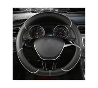 For Vauxhall For Corsa E 2014-2019 Carbon Fiber Leather Ultra-thin Sweat-absorbing Comfort Elastic Band Car Steering Wheel Cover Car Steering Wheel Cover(BlackBeige,D)