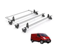For Vauxhall Vivaro 2001-2014 Roof Rack Rhino Kammbar Fleet 3 Bars + Roller