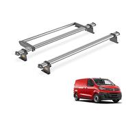 Van Guard Trade Roof Rack for Vauxhall Vivaro (2019+) 2 Steel Roof Bars & Rear Ladder Roller [Only Suitable for Models with Twin Rear Doors] - UltiBar Trade - SB333-2/VGR-09