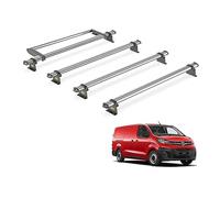 For Vauxhall Vivaro 2019+ Roof Rack 4x Bars & Roller UltiBar Trade | Only fits L2 Wheelbase with Barn Doors models, Van Guard, Heavy Duty Steel Roof Bars with ladder roller