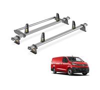For Vauxhall Vivaro 2019+ Roof Rack Van Guard Ulti 2x Bars & Roller | Note: Only Suitable for Models with Twin Rear Doors, Steel Heavy-duty Van Roof Bars [SB333-2/VGR-09/VGLS-2]
