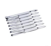 for Versatile Aluminium Seam Gauge Extendable Metal Ruler for Buttonhole Spacer Fold Marking Tailoring Projects Silver(Short 7-Head)