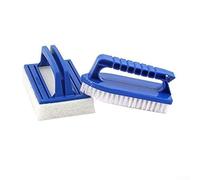 for versatile Cleaning Kit for Swimming Pools Spas and Boats Featuring Long Handle Scrubbing Brush and Detail Sponge Pad