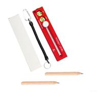for versatile Straight Edge Ruler Aluminum Body Dual Scale System Rotatable Head for Architectural Use 290mm(red)