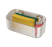 For Versatile Suction Cup Sink Rack For Wall Mounting To Store Kitchen Cloths And Sponges Without Drilling Holes Made From Pet And Abs Plastic(Silver)