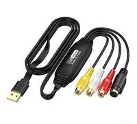 for vhs to Digital Converter USB Video for capture Card for VCR for camcorder Tape Digitising for rca S-Video Input for pal NTSC for windows for mac(AV Female Head)