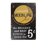 for Viewing Terrace Moon Pie The Biggest and Best Lunch in The City for The 5 Cent Aluminum tin Sign-Retro Plaque Kitchen Poster Cafe Bar Pub Store Man cave Art Novelty Designs 5.5x8inch
