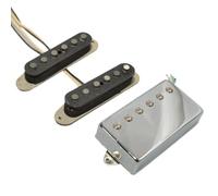 For Vintage V70 SSS Handwound Alnico 5 Single Coil Guitar Pickups Grey Bottom Plate HSS Double Coil Pickup Guitar Parts(SSH)