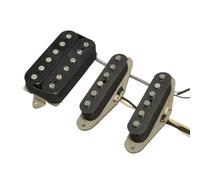 For Vintage V70 SSS Handwound Alnico 5 Single Coil Guitar Pickups Grey Bottom Plate HSS Double Coil Pickup Guitar Parts(SSH Open)