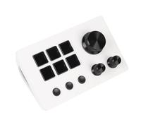 for Visual Keyboard, 9 Keys, 3 Knobs, Trigger Actions in OBS Twitch and More, Desktop PC Centralized Console Game Stream Keyboard, for IOS PC (White)