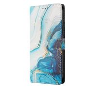 for Vivo V50 Lite 5G Case, 3D Painted Shock-Absorption Flip PU Leather Notebook Wallet Phone Cases Magnetic Protective Cover with Stand Card Holder Slots for Vivo V50 Lite 5G Blue Marble
