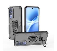 for VIVO V70 FE Case with Kickstand, Support Magnetic Car Mount, Heavy Duty Shockproof Phone Cover, Black