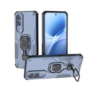 for VIVO V70 FE Case with Kickstand, Support Magnetic Car Mount, Heavy Duty Shockproof Phone Cover, Blue