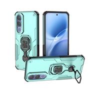 for VIVO V70 FE Case with Kickstand, Support Magnetic Car Mount, Heavy Duty Shockproof Phone Cover, Green