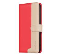 for Vivo Y20 Case, Vivo Y20 Cover Shockproof PU Leather Shock-Absorption Flip Book Wallet With Kickstand Card Holder Protective Cover for Vivo Y20 Red