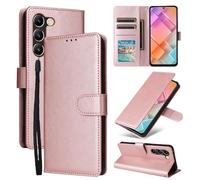 for vivo Y200e Wallet Case,3 Card Slots and 1 Cash Slot with Stand, Classics Leather Magnetic Flip Wrist Strap Protective Cover for vivo Y200e 6.67 inch 5G 2024(Pink)