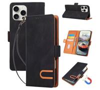 for vivo Y29 4G/T4X 5G/Y300T Case, Flip Wallet Leather Phone Case with [3 Card Slots] [Kickstand] Magnetic Protective Shockproof Cover Phone Case - Black