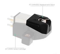 for VMN95E Replacement Stylus for AT-LP120X Turntable, Elliptical Nude Needle, ABS Housing & Aluminum Cantilever, Vinyl Record Playback(Black)