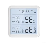 for Voice Control Hygrometer Google for Home Assistant Supported | for tuya app , real-time data, for hd screen, for touch light, low power consumption
