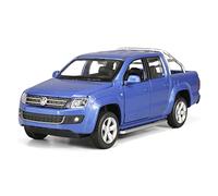 For Volkswagen 1:30 Alloy Pick-up Car Model Sound And Light Pull Back 4 Doors Opened Children Toy Gift(Blue)