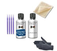 For Volkswagen Polo 2021-Present Touch Up Paint Repair Kit Scratch Stone Chip Fix Reef Blue Metallic LB5K 0A Touch Up + Lacquer